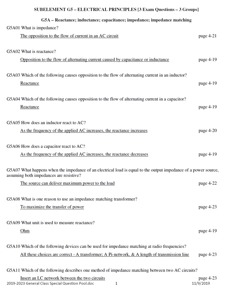 02. 2019-2023 General Class Special Question Pool
